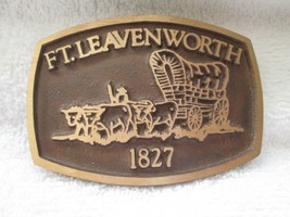 Ft Levenworth buckle 3 1/2&quot; by 2 1/4&quot;, non-metallic, brass?? 1827 date on front - £19.66 GBP