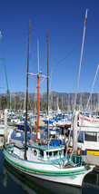 Red Mast By Barbara Snyder Fishing Boat Santa Barbara California Seascape 20x13 - £46.43 GBP