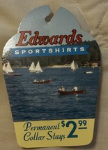 VTG 1960s Clothing Paper Label Tag $2.99 Edwards Sportshirts Permanent C... - $221.56 MXN