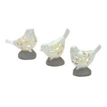 Bird w/Led (Set of 3) 6&quot;H, 6.25&quot;H, 7.25&quot;H Resin 2 AA Battery, Not Included - £54.20 GBP