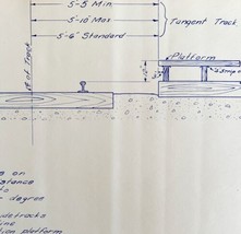1949 Railroad Bangor Aroostook Standard Platform Clearance Blueprint N3 ... - £93.06 GBP