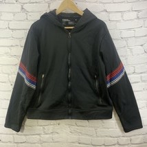 Sports Illustrated Hoodie Sweatshirt Sz XL Black Multicolored Stripes - £23.35 GBP