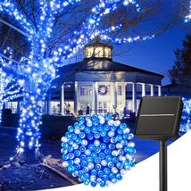 Luces Azul y Blanco Solares De Navidad 40ft 100LED Para Exterior Patio J... - $23.71