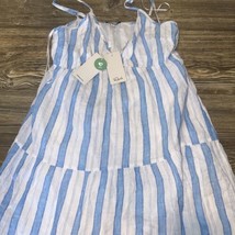 Rails Women&#39;s Dress Tiered Loose Midi Cotton Stripe Avril Size Small. NW... - $49.49