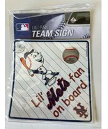 NEW YORK METS &quot;LIL FAN ON BOARD&quot; TEAM SIGN NEW &amp; OFFICIALLY LICENSED - £4.64 GBP