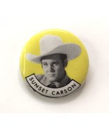 Sunset Carson 1.25&quot; Vintage Western Movie Star Pin-Back Button Republic ... - £5.26 GBP