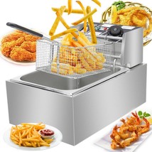 6.3Qt 6L Electric Countertop Deep Food Fryer Basket Restaurant Hot Sale - £66.83 GBP
