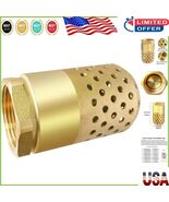Compact 1&#39;&#39; NPT Brass Foot Valve with Stainless Steel Spring Check Funct... - $44.74 CAD