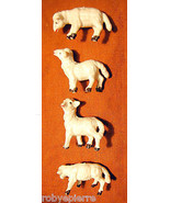 4 pecore sheeps del presepe crib vintage made in italy in resina plastic... - $20.22