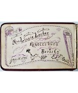1885 antique 2 FRAKTUR pgs signed H A Brobet in AUTOGRAPH ALBUM berks pa... - £136.23 GBP