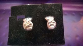 Silver Toned X Pierced Earrings - $5.00