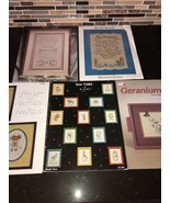 Lot Of 5 Vtg Christian cross stitch patterns Love Sampler My Husband Ger... - $376.79 MXN