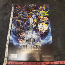 NYCC 2019 Comic Con World of Final Fantasy Promo Double Sided Poster W/Defect - £8.01 GBP