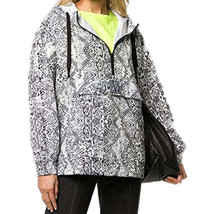 DKNY Womens Activewear Sport Snake Print Quarter Zip Jacket Size Medium, White - £74.90 GBP