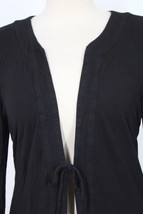 J Jill XSP Black Tie-Front Jersey Stretch Cardigan Top - £14.00 GBP