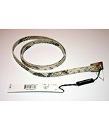 $128 ELIE TAHARI Slim SKINNY Casey BELT Python LEATHER Made in USA ( L ) - $1,680.06 MXN