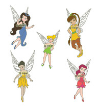 5 Sets Disney Tinkerbell Simple Cross Stitch Pattern Patterns - $14.50