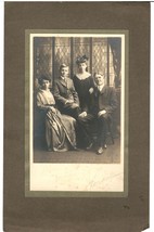 Family of 4 Portrait from 1918 -  4.5 x 7.5 in. Flat Finish Card Size: 7... - $11.30