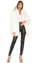 New With Tags I AM GIA Women&#39;s White Faux Fur NYA Jacket Coat Size XS Ov... - $98.99
