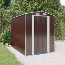 Garden Shed Dark Brown Galvanized Steel Large Garden Shed - €543,32 EUR