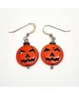 Vintage Pumpkin Earrings Costume Handmade Halloween B66 Maine - $19.99