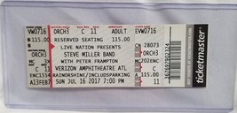 STEVE MILLER / PETER FRAMPTON - ORIGINAL 2017 UNUSED WHOLE FULL CONCERT ... - $15.00