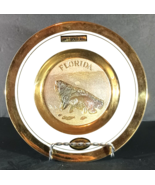 CHOKIN ART COLLECTIBLE FLORIDA MANATEES PLATE Fine Porcelain 24kt Gold R... - $14.24