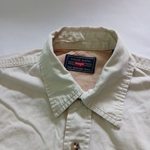 Wrangler Premium Quality Men's Short Sleeve Cotton Yellow Button Up Shirt Size L image 8