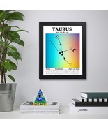 Taurus Astrology Decor Wall Art Print, Zodiac Sign Poster 8&#39;&#39;X10 Framed - £15.72 GBP
