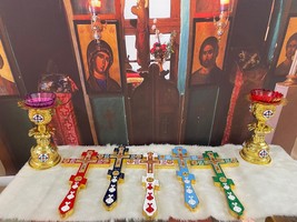 Holy Cross Jesus Crucifix Orthodox Church Decoration Christian Decor Supplies - £102.21 GBP