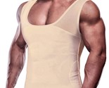 GKVK Mens Slimming Body Shaper Vest Chest Compression Shirt Abs Abdomen ... - $19.34