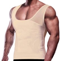 GKVK Mens Slimming Body Shaper Vest Chest Compression Shirt Abs Abdomen Slim - £15.12 GBP