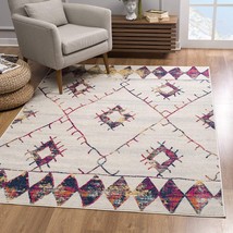 8 X 11 Cream Damask Area Rug - €171,14 EUR