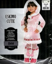ESKIMO CUTIE LITTLE GIRLS COSTUME DRESS UP LEG WARMERS Child Small 4-6 - £19.37 GBP