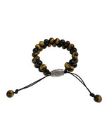 David Yurman Tiger&#39;s Eye &amp; Black Onyx Sterling Silver Woven Beaded Bracelet - $442.78 CAD