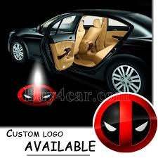 Primary image for 4x Deadpool Logo Wireless Car Door Welcome Laser Projector Shadow LED Light Embl