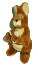 Vintage 1996 GANZ Kayla Kangaroo With Baby Joey 14 inch Plush Stuffed Animal - $21.99