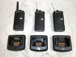 Lot of 3 Defective Motorola RU2020BKF2BA Two-Way Radio with Battery AS-IS - £86.05 GBP