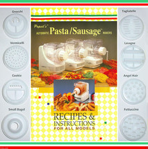 Popeil&#39;s Ronco P400 Dough Maker Pasta Sh API Ng Dies ✚ Recipes &amp; Instructions Book - £5.55 GBP+