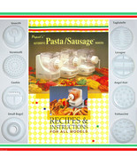 Popeil's Ronco P400 Dough Maker PASTA SHAPING DIES ✚ Recipes & Instructions BOOK - £5.57 GBP - £7.97 GBP