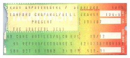 Grateful Dead Concert Ticket Stub Octobre 10 1982 Stanford University California - £35.47 GBP