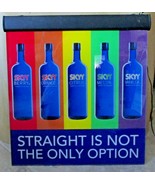 SKYY VODKA Lighted Sign &quot;Straight is Not the Only Option&quot; Rare  - $169.78 CAD