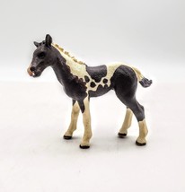 SCHLEICH Horse Club Pinto Foal 3&quot; Figure Pony Brown White (13803) Retire... - £5.49 GBP