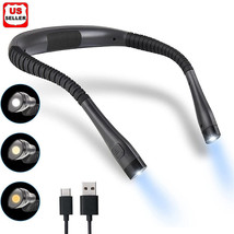 Usb Rechargeable Led Neck Light Book Light For Reading In Bed Crafting Camping - £17.32 GBP