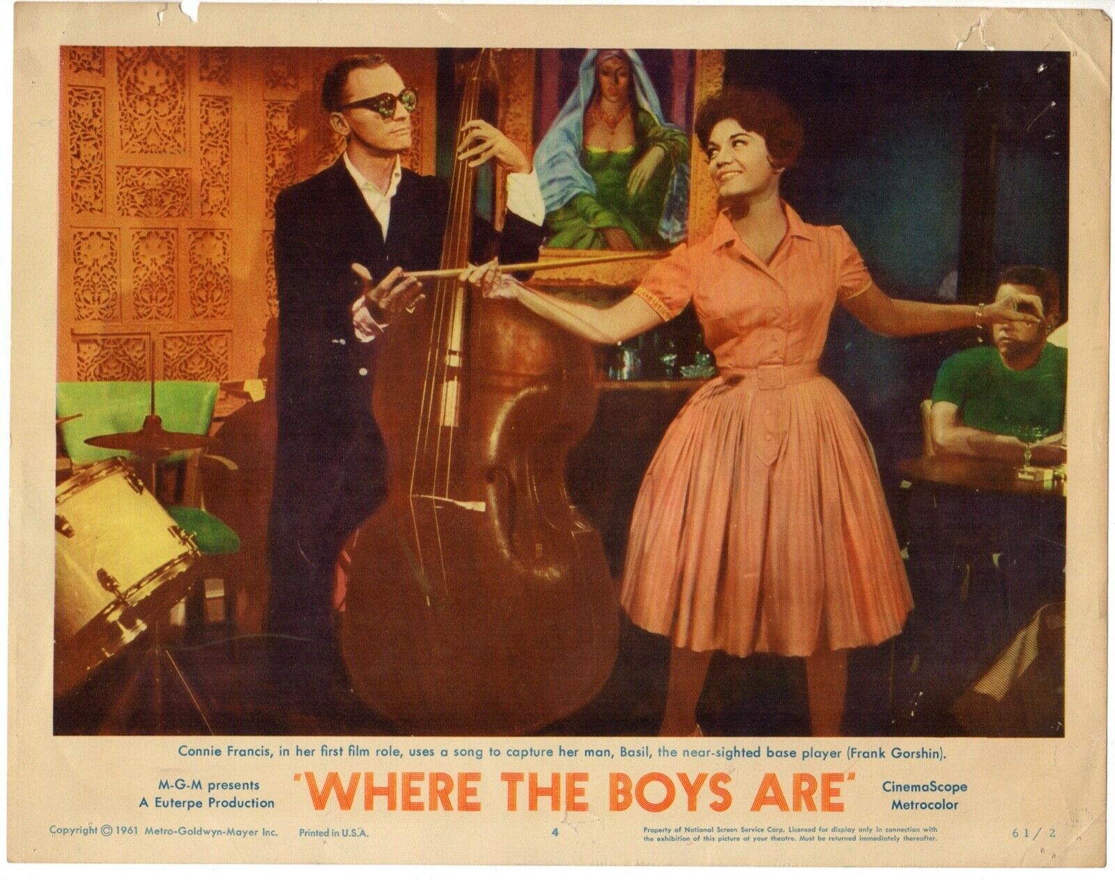*WHERE THE BOYS ARE (1960) Connie Francis Sings as Frank Gorshin Plays B... - $50.00