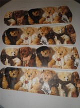 CUSTOM PHOTOGRAPHIC FLUFFY TEDDY BEARS **CEILING FAN** CUSTOM DECORATED - $2,168.02 MXN