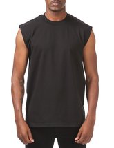 Pro Club Men&#39;s Heavyweight Sleeveless Muscle T-Shirt, Black, X-Large - £9.49 GBP+