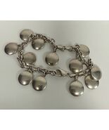 Tiffany & Co. 925 Sterling Silver Charm Disc Chain Bracelet 8" Vintage Rare - $989.98