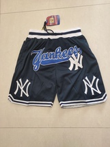 New York Yankees Baseball Shorts Men&#39;s Stitched Pants with Pockets S-3XL - £39.01 GBP