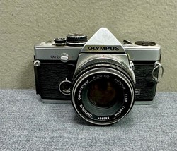 Olympus OM-2n 35mm Film Camera F. Zuiko Auto-S f=50mm 1.8 Lens - £58.39 GBP